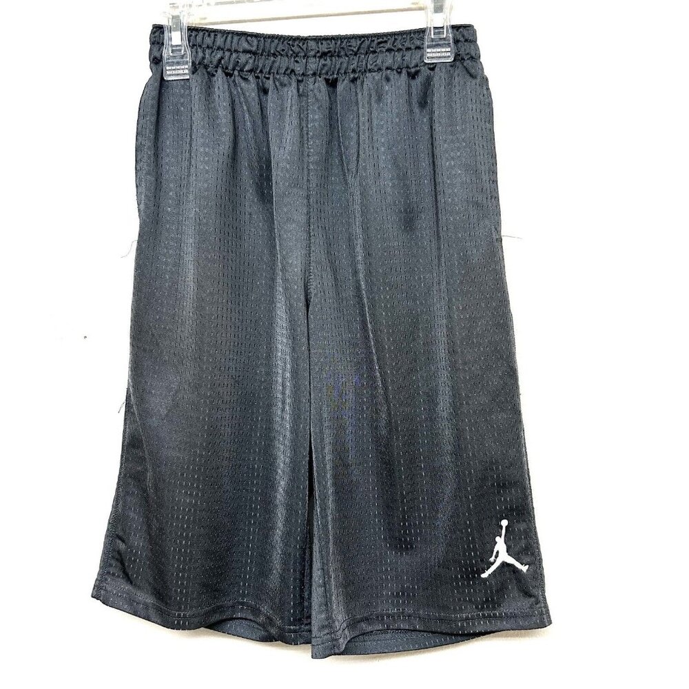 NIKE Air Jordan Youth Authentic Unlined Mesh Basketball Shorts Gray L 22" Pocket